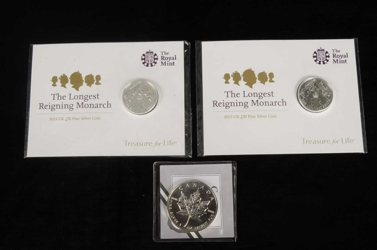 Lot 57 - Three Silver bullion coins