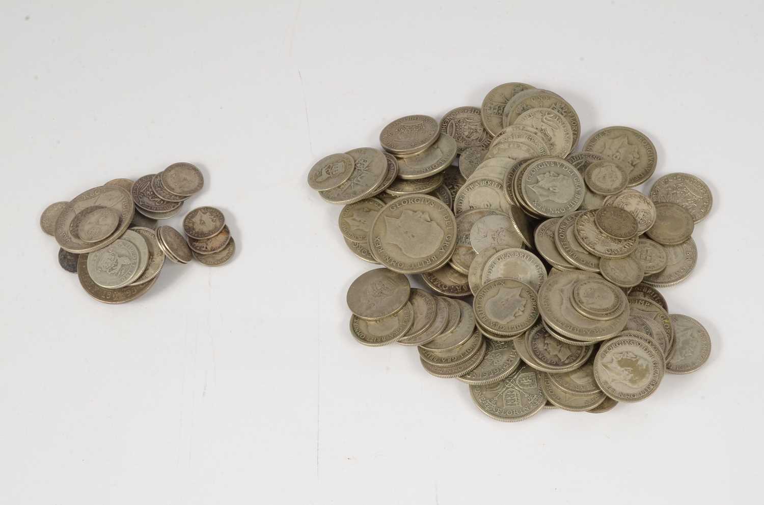 Lot 91 - A collection of British pre 1947 silver coinage