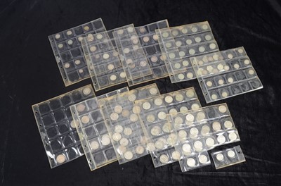 Lot 95 - A collection of British silver Shillings sixpences and threepence coins