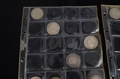 Lot 96 - A collection of thirty nine British silver Half Crowns