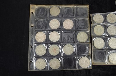 Lot 96 - A collection of thirty nine British silver Half Crowns
