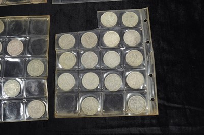 Lot 96 - A collection of thirty nine British silver Half Crowns