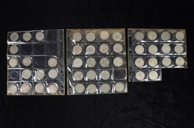 Lot 97 - A collection of forty seven British silver Florins