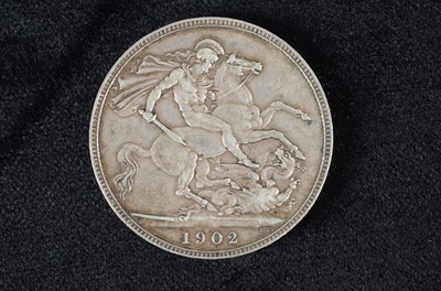 Lot 104 - An Edward VII Silver Crown