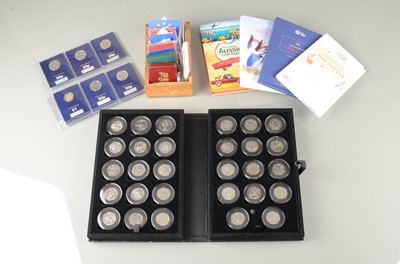 Lot 126 - A collection of modern British and world uncirculated coins