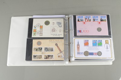 Lot 131 - A collection of approximately forty 50 pence coin covers