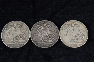 Lot 139 - Three British Victoria Silver Crowns