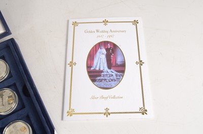 Lot 163 - A 1997 Golden Wedding Anniversary Silver Proof  coin collection