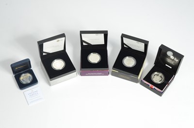 Lot 166 - Five Royal Mint Silver Proof Piedfort £5 coins