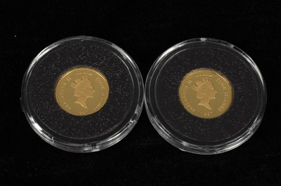 Lot 173 - Two Cook Islands Gold $5 coins