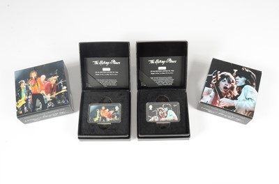 Lot 183 - Two limited Edition Rolling Stones 1 Ounce Silver Ingots