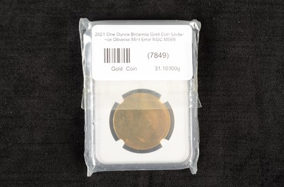 Lot 189 - An NGC error slabbed 1 Ounce Gold Britannia £100 coin