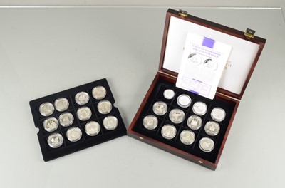 Lot 211 - A collection of twenty four silver proof crown size coins