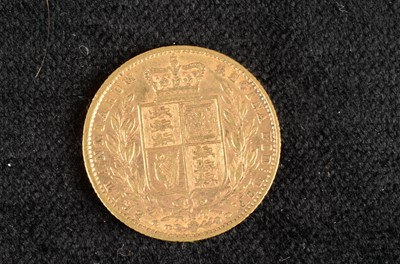 Lot 224 - A Victoria 'shield back' Full Gold Sovereign