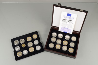 Lot 239 - A collection of twenty four silver proof mostly crown size coins