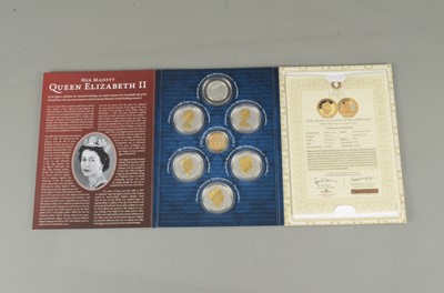 Lot 244 - Gibraltar QE II  Gold Proof Double Crown coin set