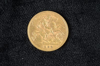 Lot 253 - An Edward VII Gold Half Sovereign
