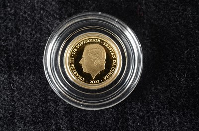 Lot 255 - A Tristan Da Cunha Charles III 1/8th Gold Sovereign