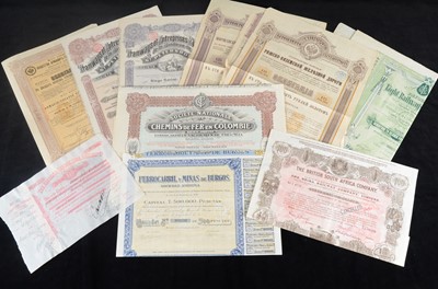 Lot 258 - A collection of ten world share certificates