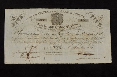 Lot 273 - Jersey Five Pounds British Sterling Bank Note