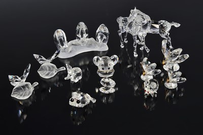Lot 15 - A collection of twelve Swarovski figures