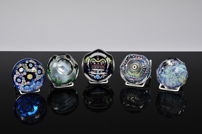 Lot 16 - A collection of five Whitefriars Glass paperweights