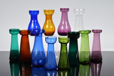 Lot 37 - A collection of twelve Hyacinth vases