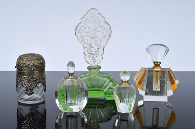 Lot 41 - Five glass scent bottles