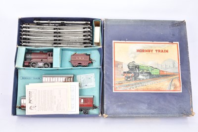 Lot 196 - Hornby 0 Gauge No 501 LMS Clockwork Passenger Train Set