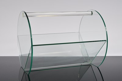 Lot 50 - A glass magazine rack