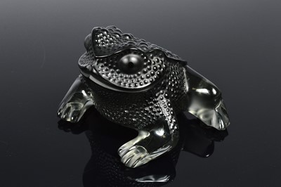 Lot 58 - A modern Lalique glass model of a toad