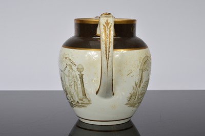 Lot 96 - Of Masonic Interest: A late Regency pearlware pottery jug