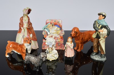 Lot 103 - A small group of various Royal Doulton and Beswick Pottery figures and animals