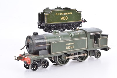 Lot 262 - A Hornby 0 Gauge 20 volt electric Southern green E220 Special Tank Locomotive no 2091