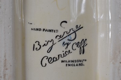 Lot 111 - An Art Deco period Wilkinson pottery Bizarre coffee set for six designed by Clarice Cliff