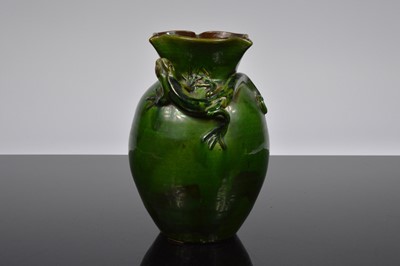 Lot 153 - A late Victorian period pottery lizard jug