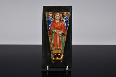 Lot 172 - A mid 19th century Chamberlain & Co porcelain King John's Tomb inkstand cover