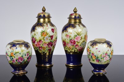 Lot 187 - Two pairs of Noritake vases