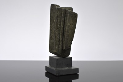 Lot 196 - Peter Hayes (born 1946) pottery and slate stylised form