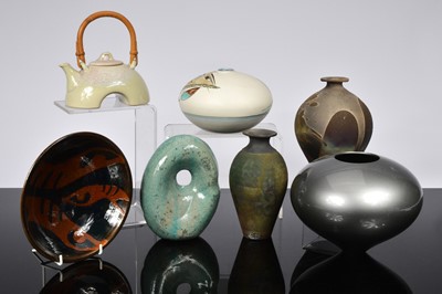 Lot 215 - Seven items of second half and later studio pottery
