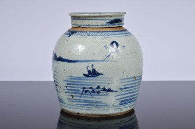 Lot 233 - A 19th century Chinese blue and white porcelain ginger jar and cover