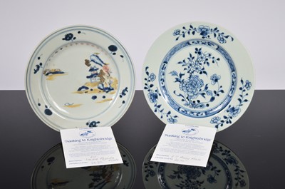 Lot 236 - Two 18th century Chinese blue and white porcelain plates from the Nanking Cargo