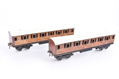 Lot 331 - Two Bowman 0 Gauge (over-size) Model 550 LNER 1st/3rd Coaches