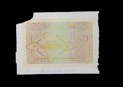 Lot 161 - Two early 20th century hand printed printer's proof prints for a Fifty Dollars bank note