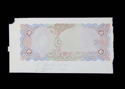 Lot 162 - An early 20th century hand printed printer's proof for a bank note