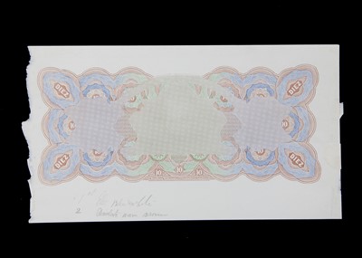 Lot 163 - An early 20th century hand printed printer's proof for a bank note