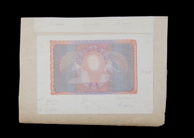 Lot 183 - An early 20th century hand printed printer's proof for a bank note