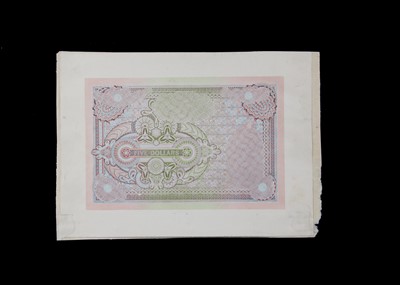 Lot 187 - An early 20th century hand printed printer's proof for a bank note