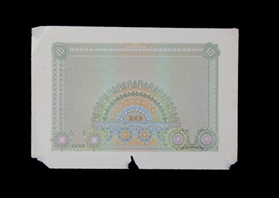 Lot 191 - An early 20th century hand printed printer's proof for a bank note