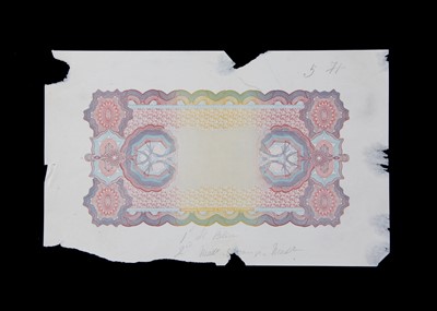 Lot 193 - An interesting Far Eastern early 20th century hand printed printer's proof for a bank note